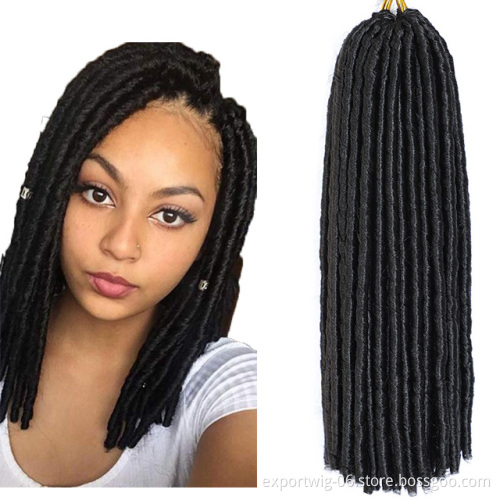Straight Style 14 inch Dread Lock Faux Locs Crochet Braid Hair Synthetic Hair Extensions for Braid Attachment Hair